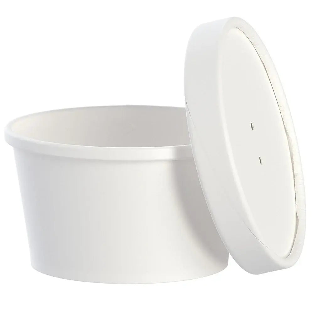 8 oz Paper Food / Soup Container w/ Lid