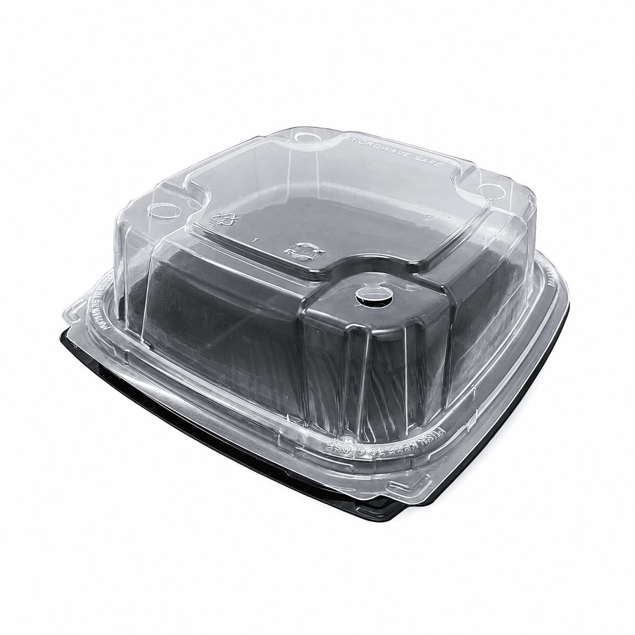 Black Bottom/Clear Top Container