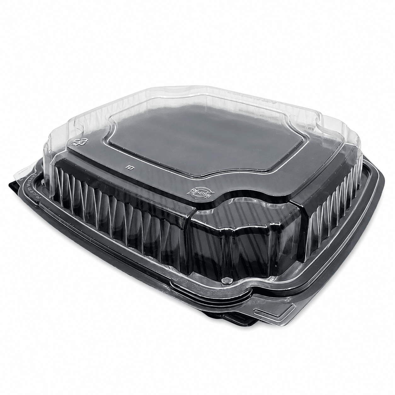 Black Bottom/Clear Top Container