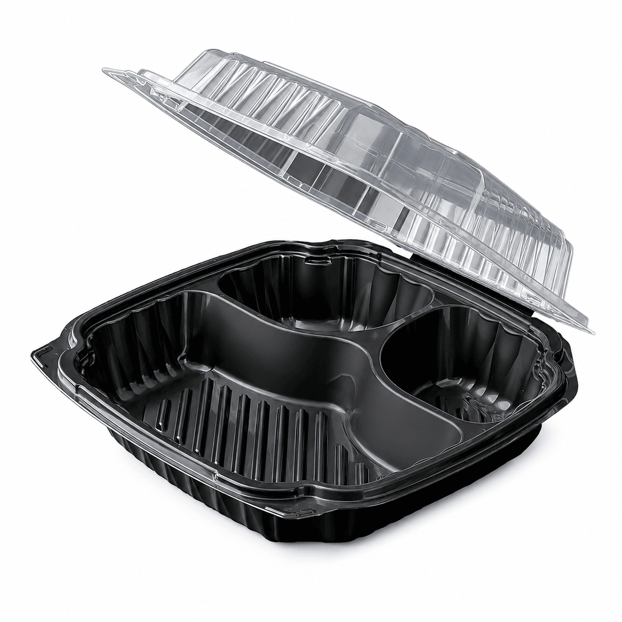 Black Bottom/Clear Top Container